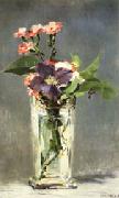 Edouard Manet, Carnations and Clematis in a Crystal Vase